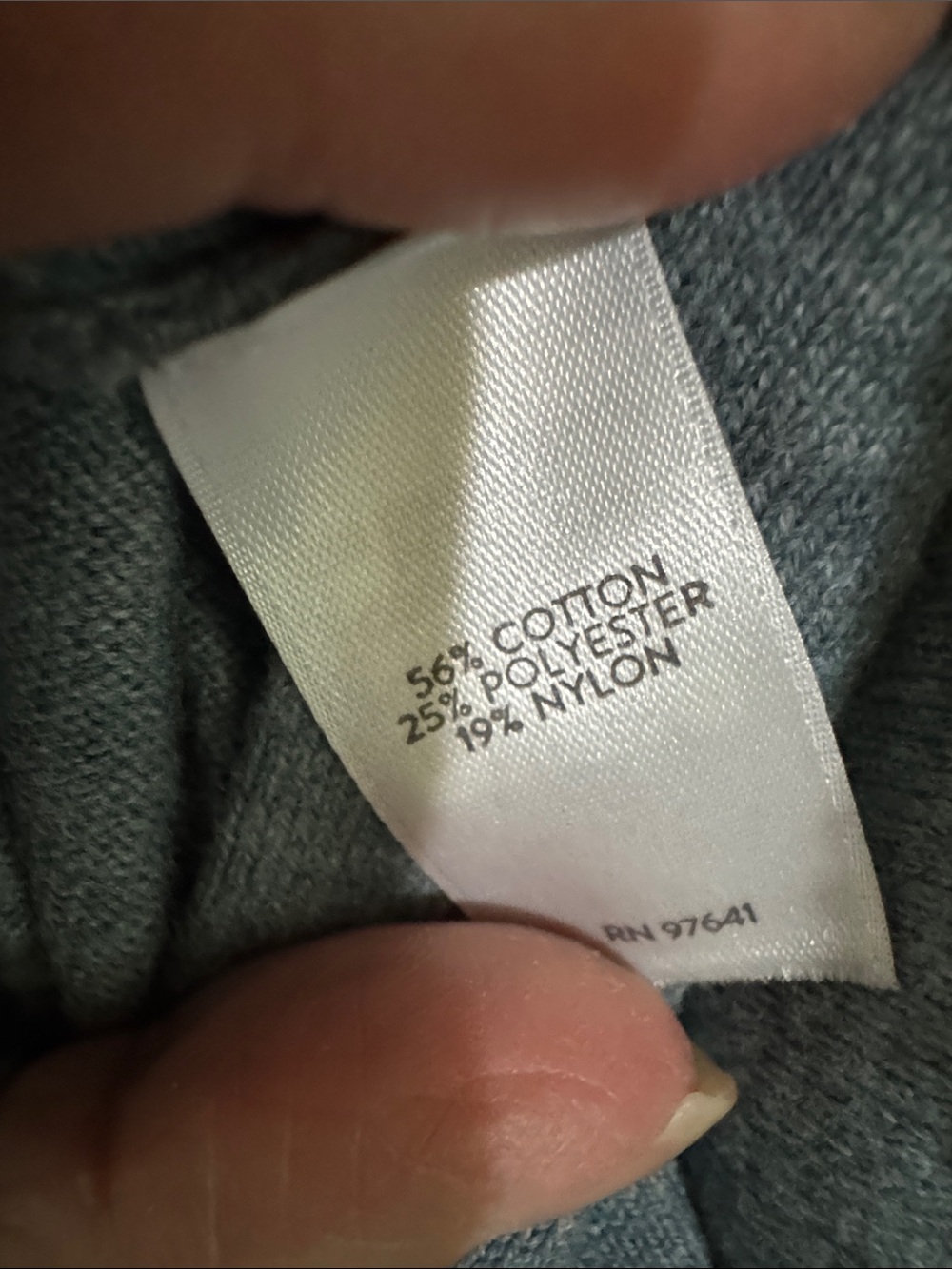 JJILL light blue denim/sage color 56% cotton light weight boxy,dolman,travel ❤️ - Picture 4 of 6